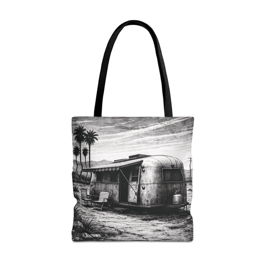 Vintage Airstream Trailer Tote Bag – Retro Desert, Vintage Airstream Carryall