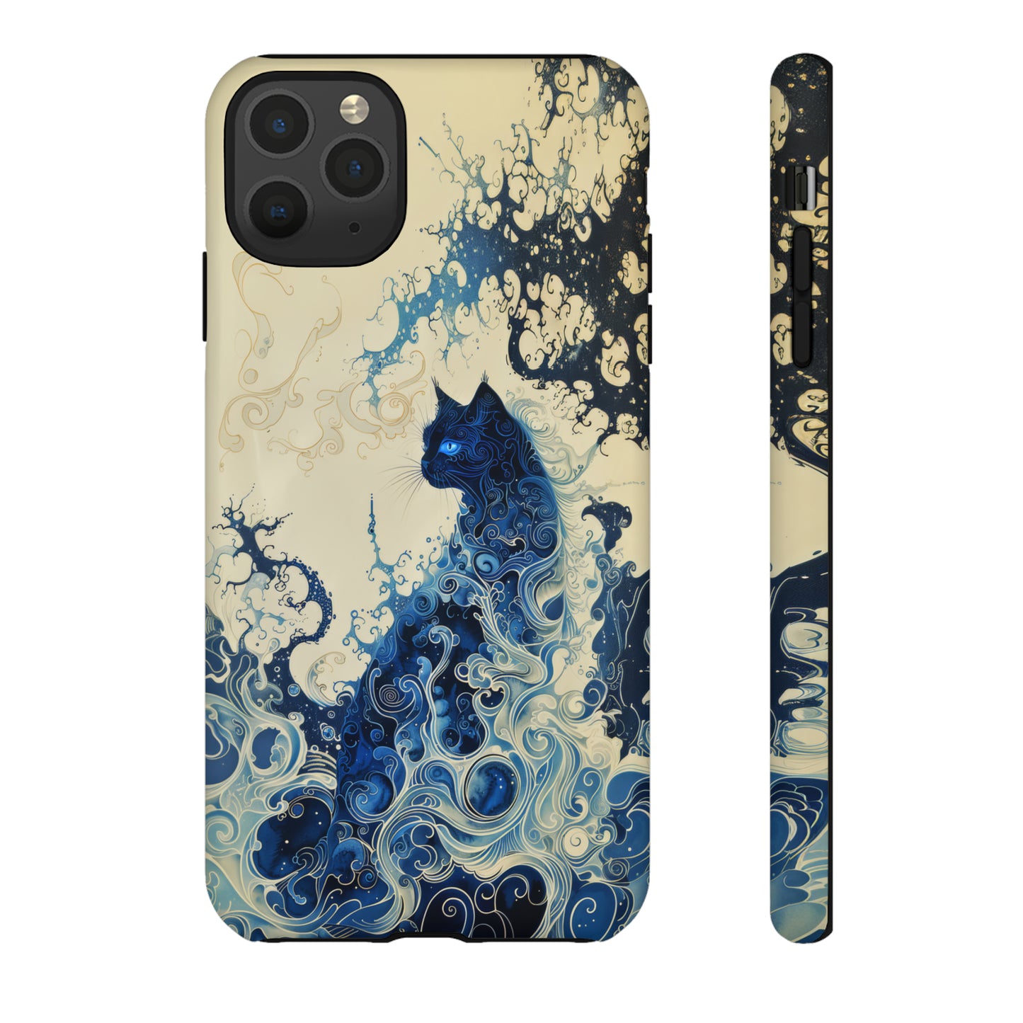 Black cat in smokeTough Cases