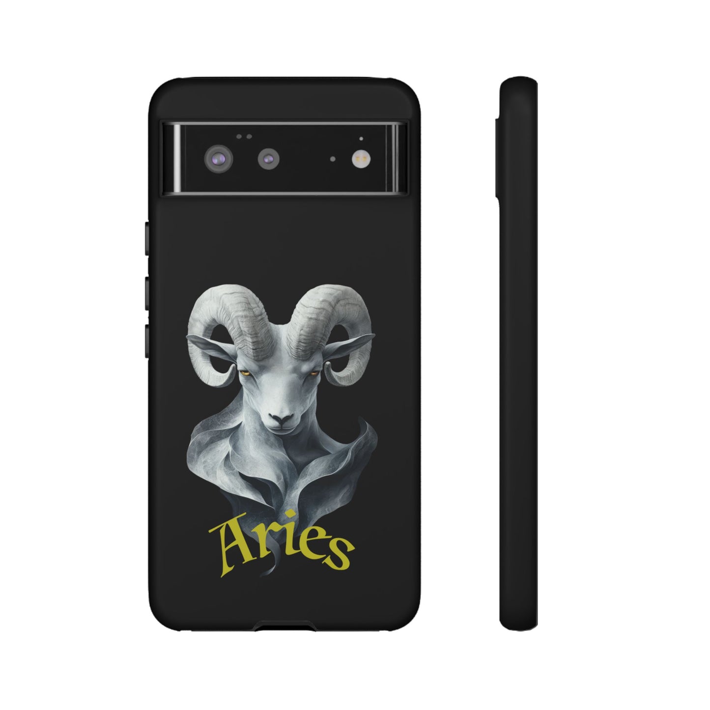 Aries Tough Phone Cases, Artistic Zodiac Phone Cases, premium-quality cases for iPhone, Samsung Galaxy, and Google Pixel devices