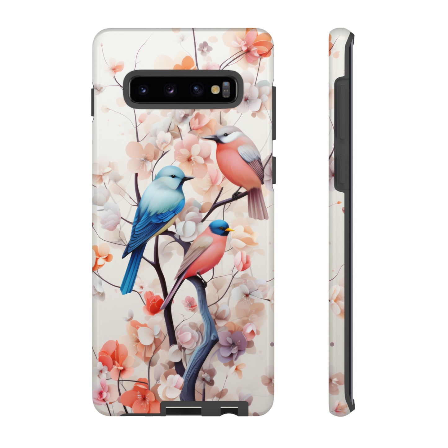 Three birds on a branch water color Tough Cases
