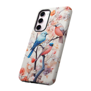 Three birds on a branch water color Tough Cases