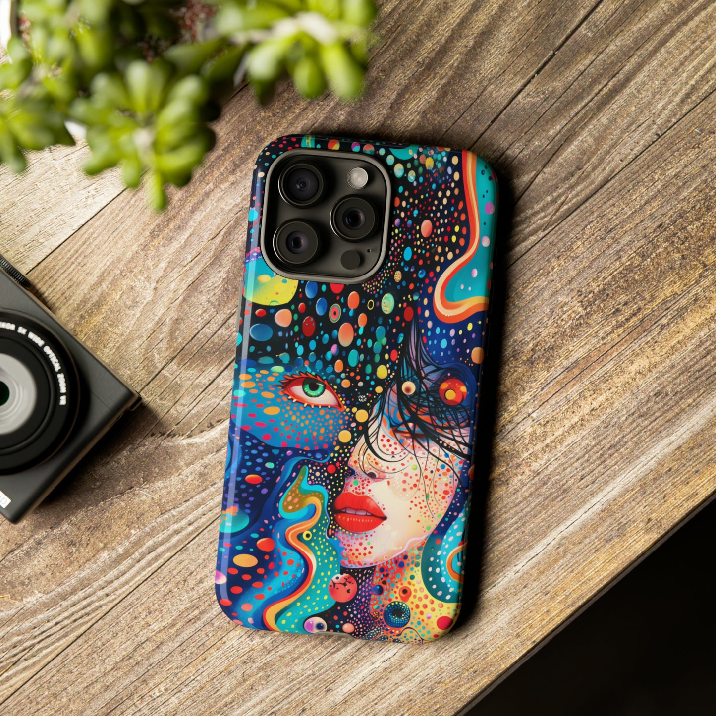 Phone Case, dream in color, Artistic design, Tough Case, Colorful whimsical flower design, iPhone 15, 14, 13, 12, 11, Samsung, Pixel