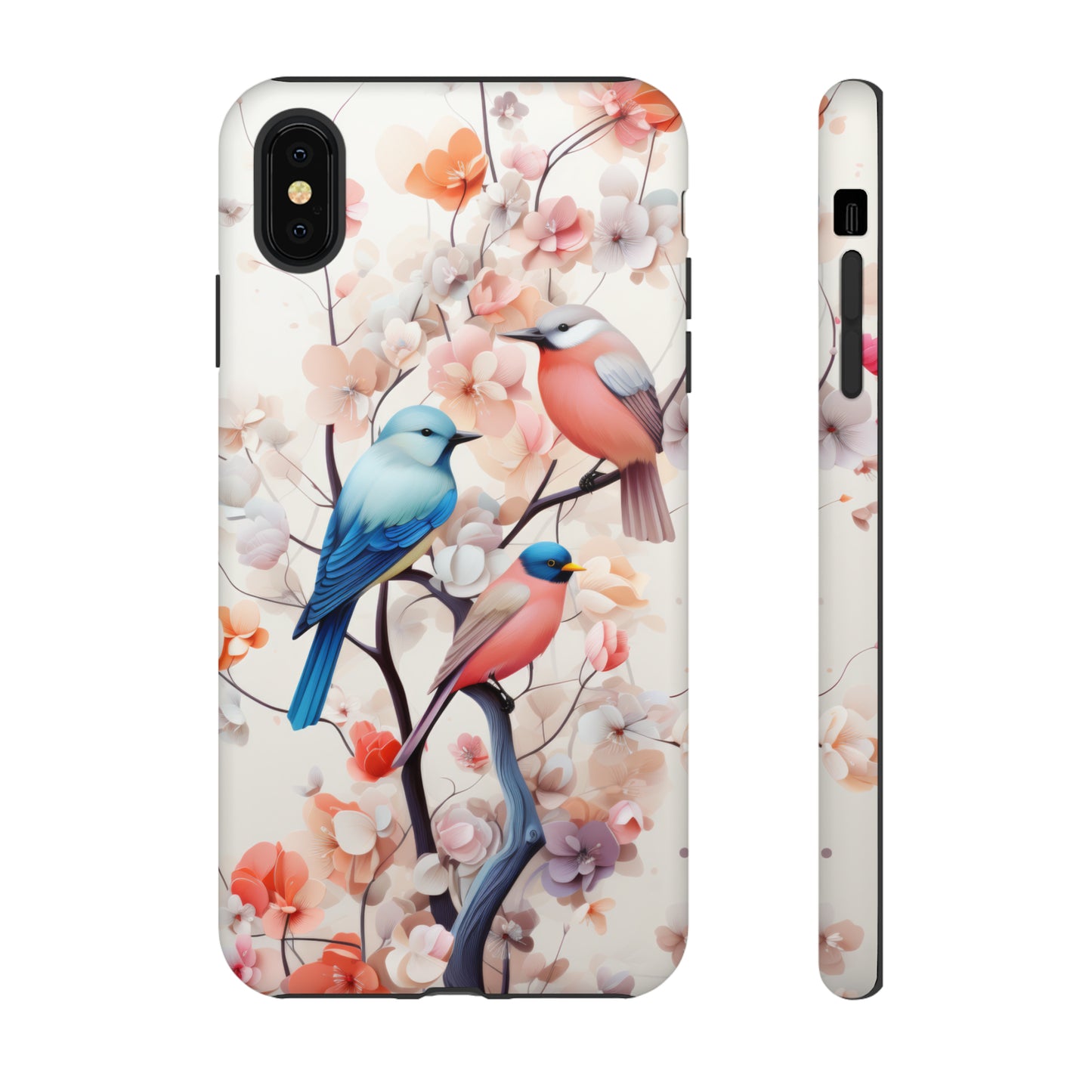 Three birds on a branch water color Tough Cases