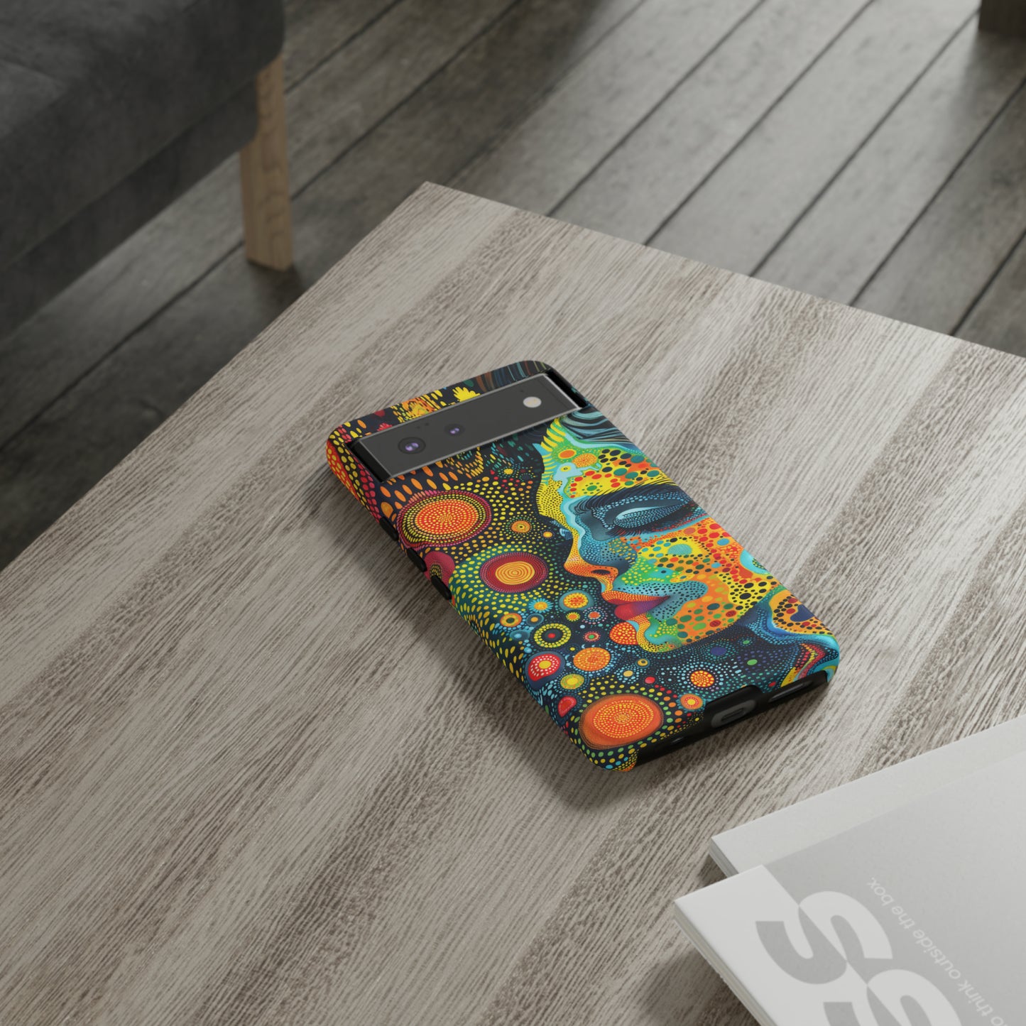 Phone Case, rainbow girl, Artistic design, Tough Case, Colorful whimsical rainbow fantasy design, iPhone 15, 14, 13, 12, 11, Samsung, Pixel