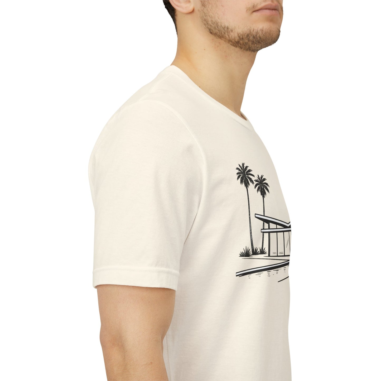 Mid-Century Modern House Tee Mid Century Icons series— Palm Tree Architectural Graphic Shirt, Mid Century modern, Palm Springs