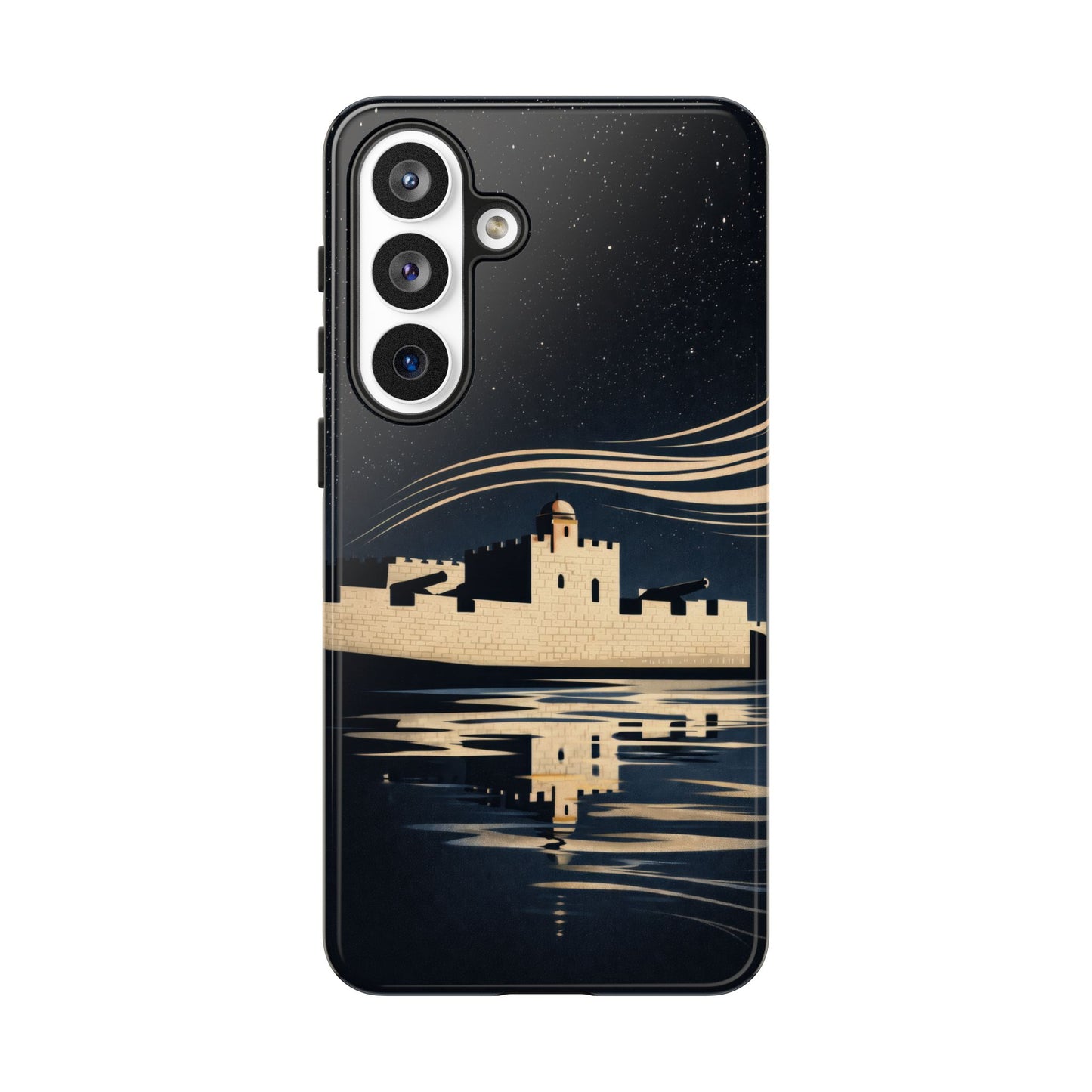 Essaouira Morocco Reflection Tough Phone Case — Night Sky in Essaouira Waterproof Design
