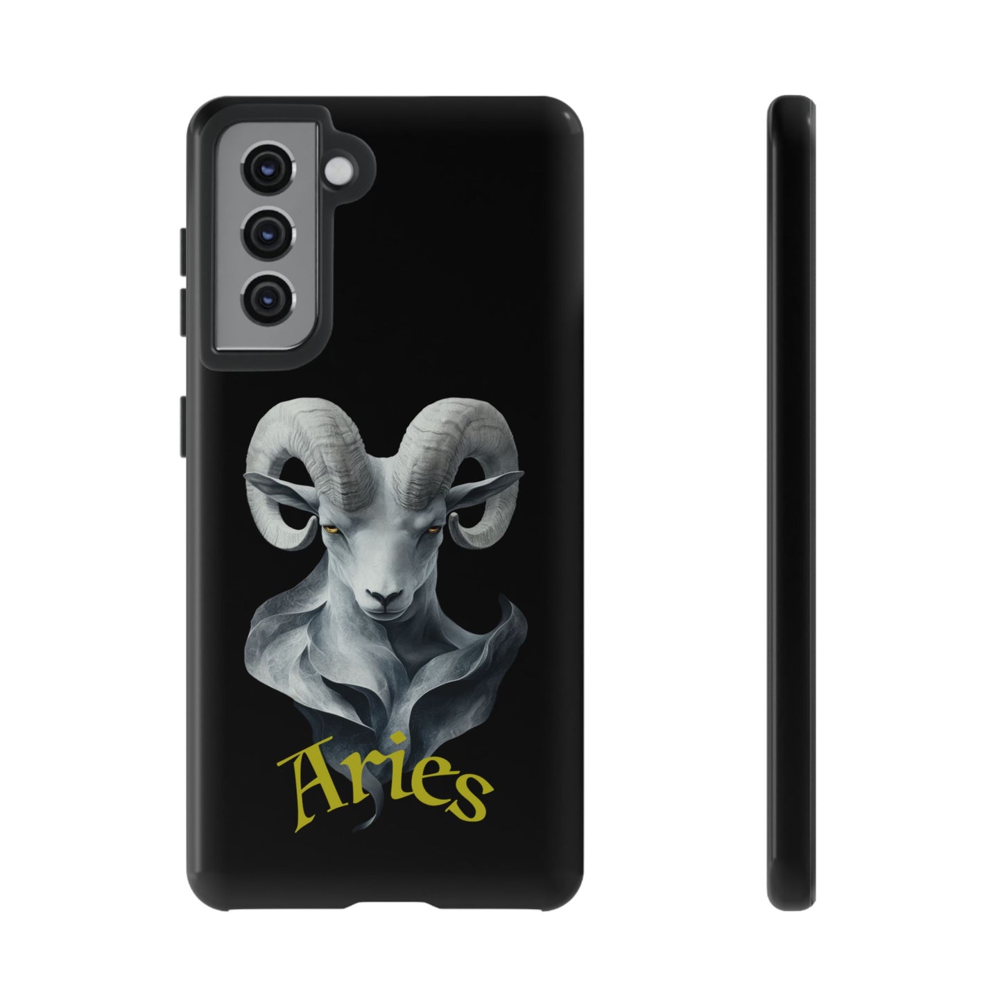 Aries Tough Phone Cases, Artistic Zodiac Phone Cases, premium-quality cases for iPhone, Samsung Galaxy, and Google Pixel devices