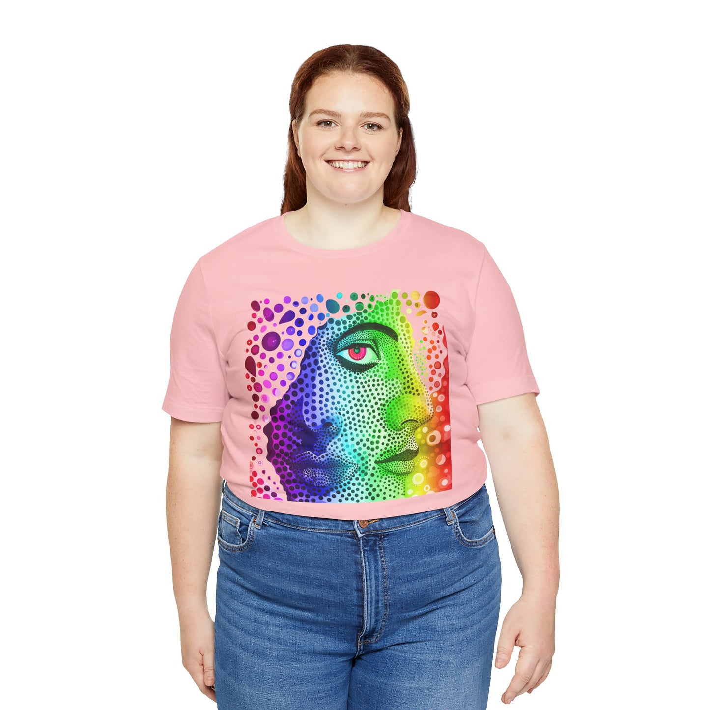 Two faced rainbow Unisex Jersey Short Sleeve Tee