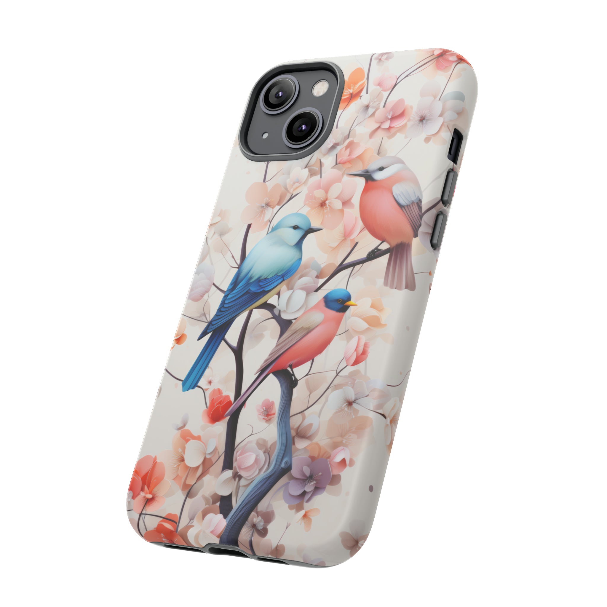 Three birds on a branch water color Tough Cases