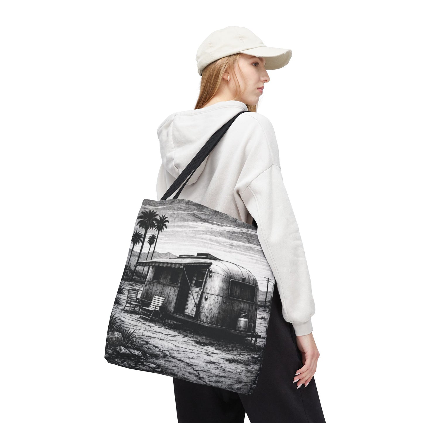 Vintage Airstream Trailer Tote Bag – Retro Desert, Vintage Airstream Carryall