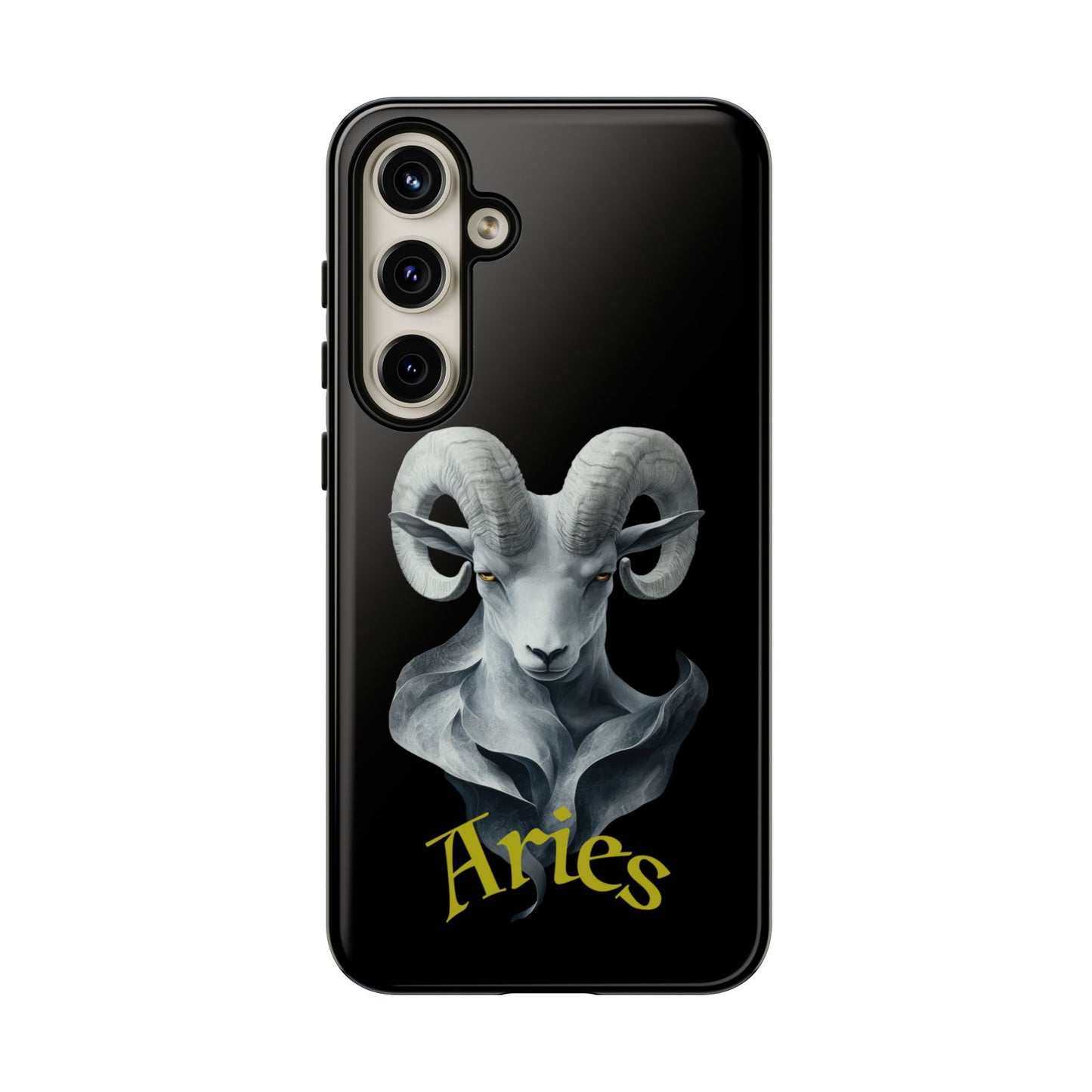 Aries Tough Phone Cases, Artistic Zodiac Phone Cases, premium-quality cases for iPhone, Samsung Galaxy, and Google Pixel devices
