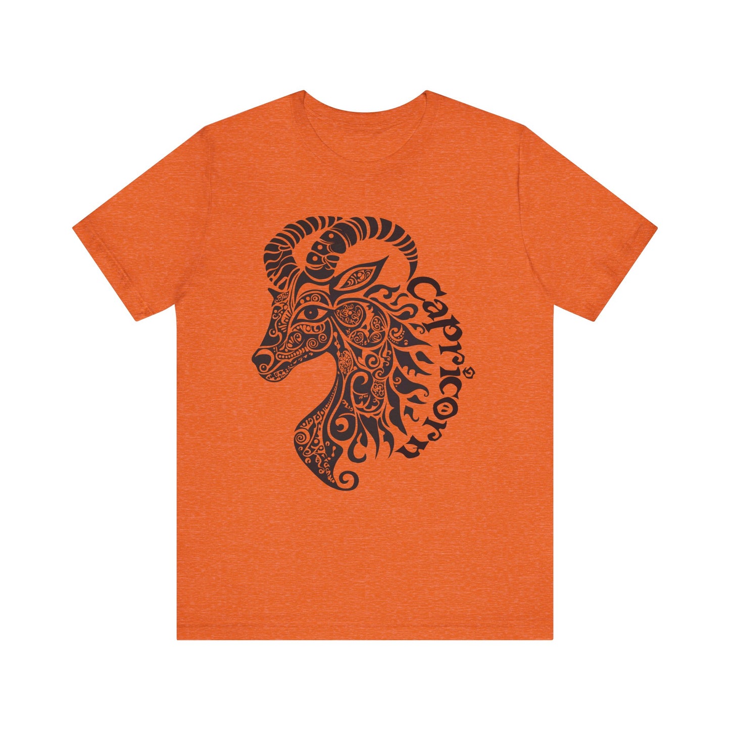 Capricorn with black graphic Unisex Jersey Short Sleeve Tee