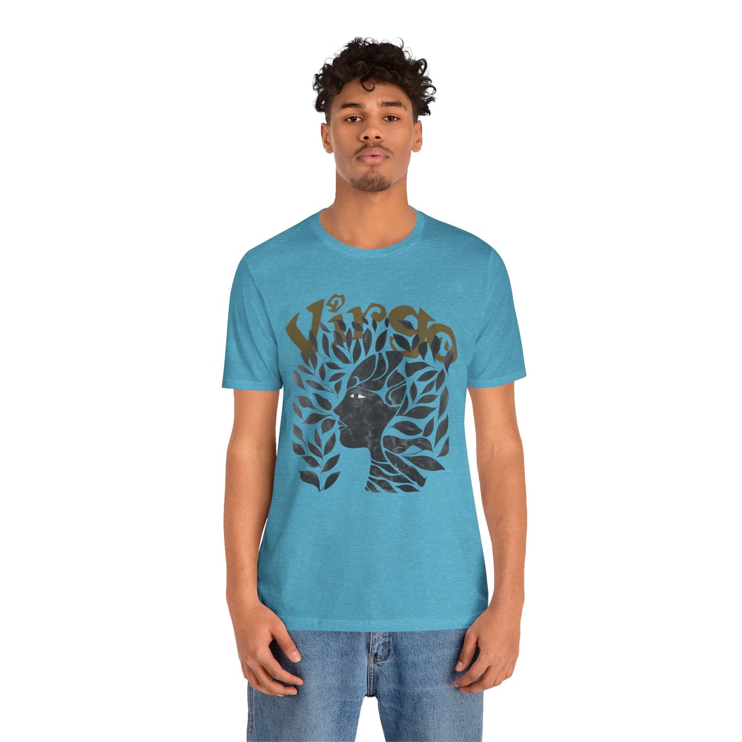 Virgo Black graphic Unisex Jersey Short Sleeve Tee