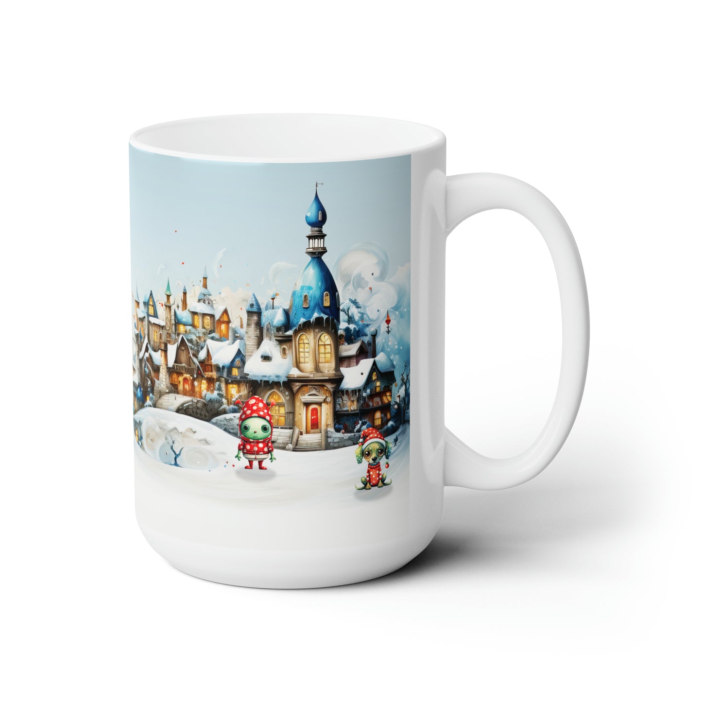 Santa Village Ceramic Mug 15oz