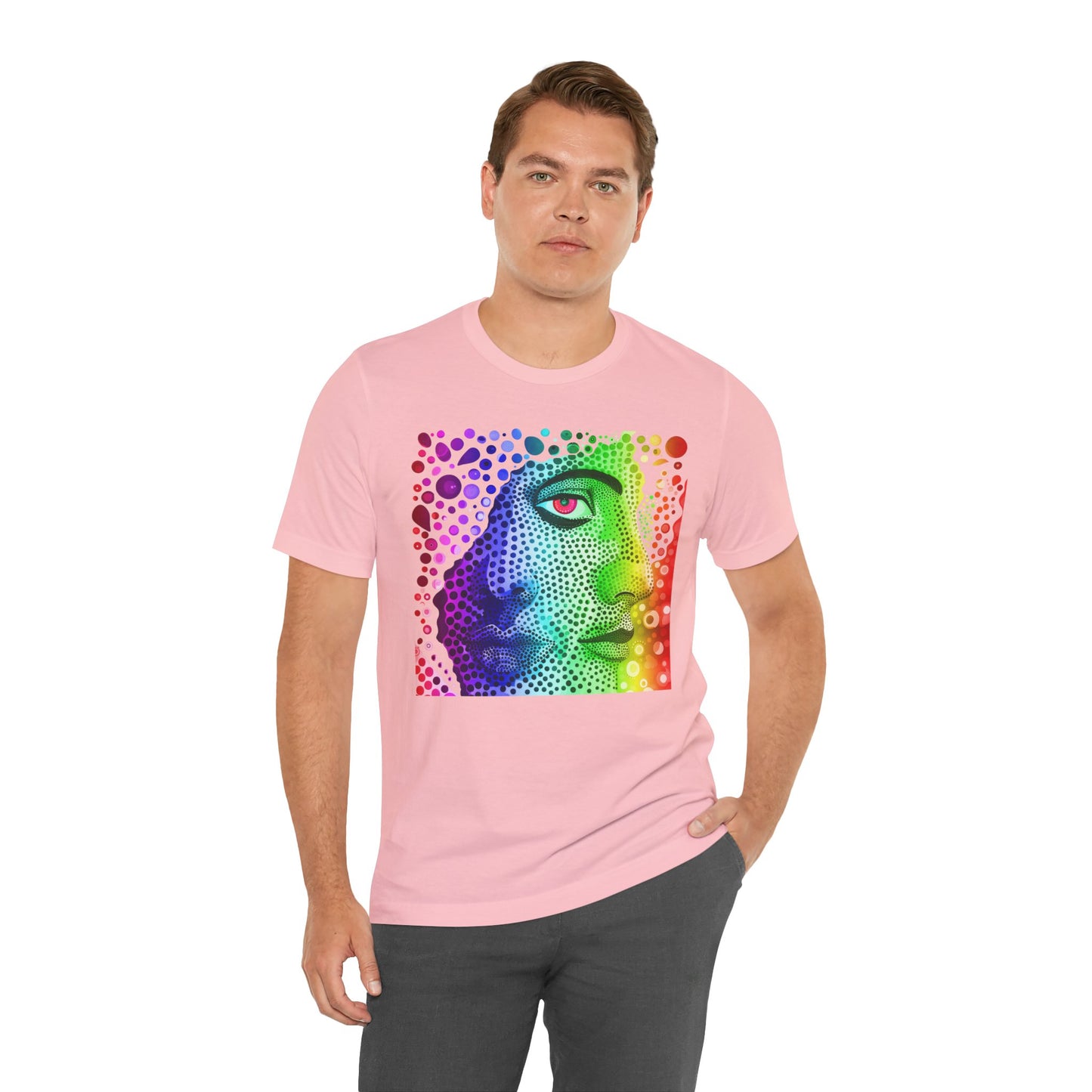 Two faced rainbow Unisex Jersey Short Sleeve Tee
