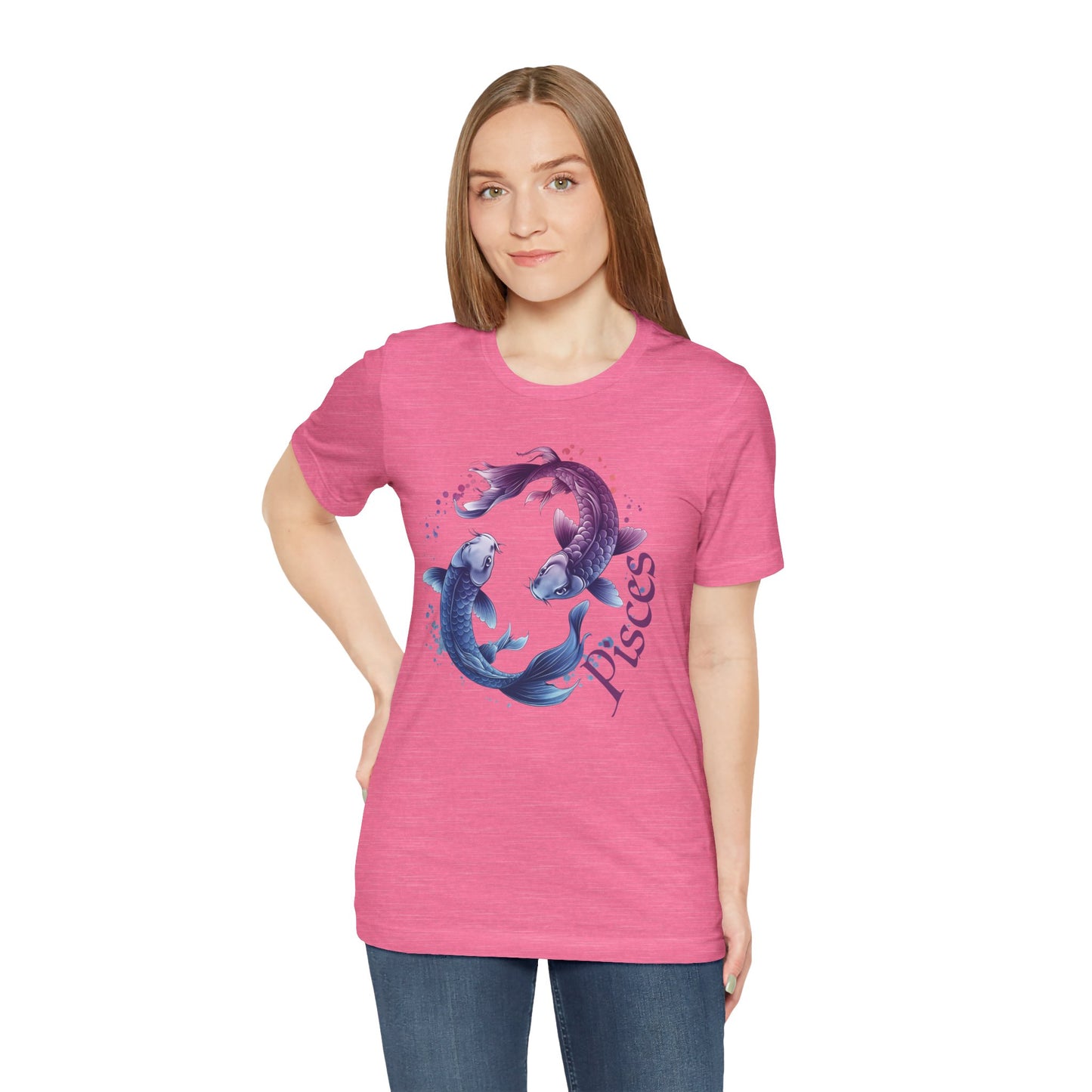 Pisces Artistic Zodiac Unisex Tee, Jersey Short Sleeve Tee, Your Perfect Everyday Favorite
