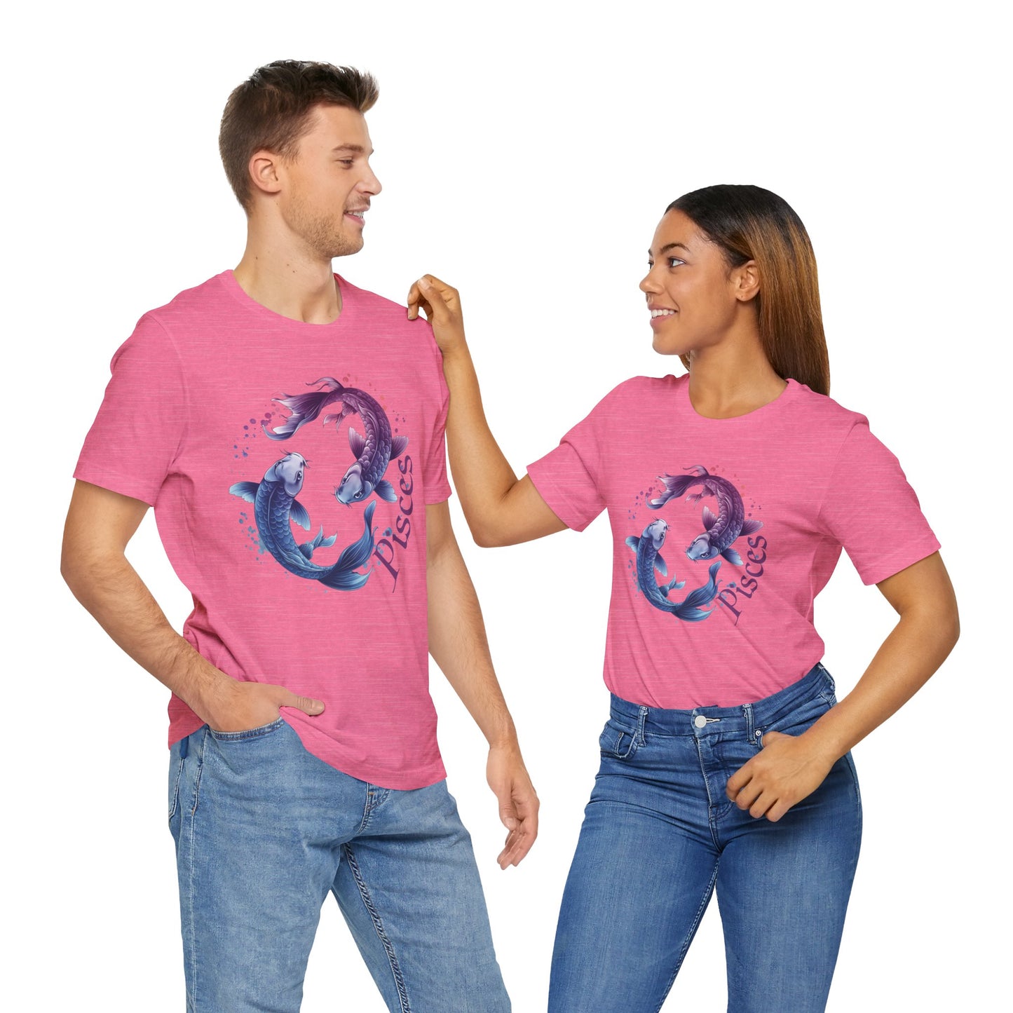 Pisces Artistic Zodiac Unisex Tee, Jersey Short Sleeve Tee, Your Perfect Everyday Favorite