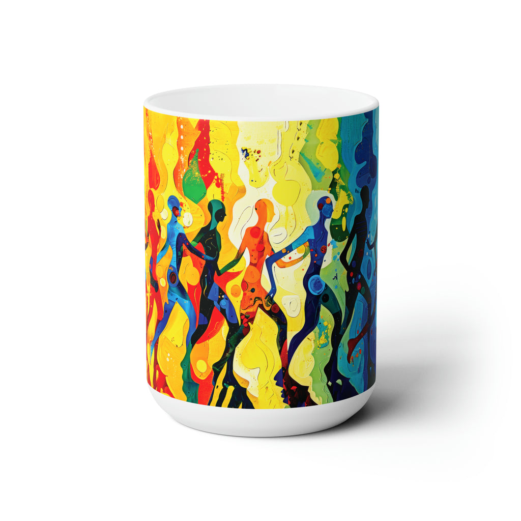 Colorful abstract runners Ceramic Mug 15oz