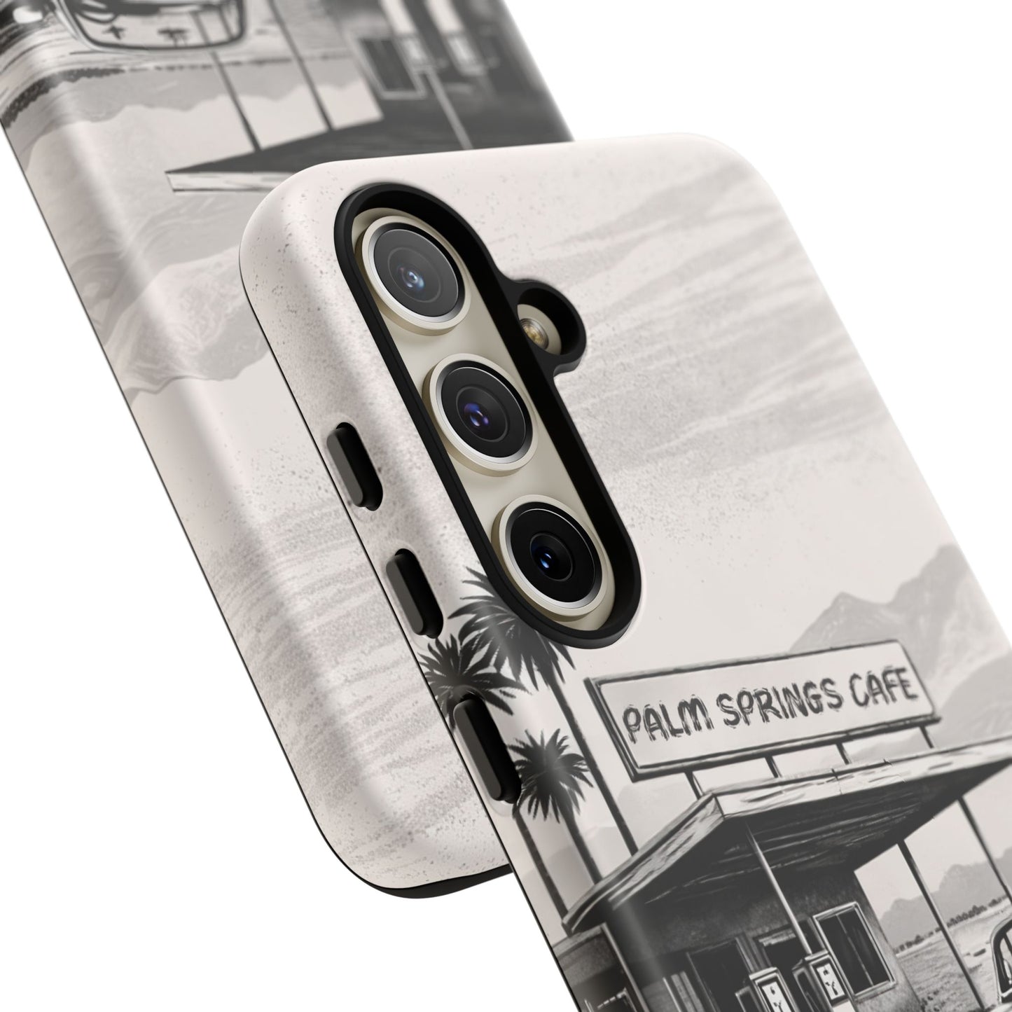 Vintage Palm Springs Cafe Phone Case – Retro Convertible Roadtrip Design