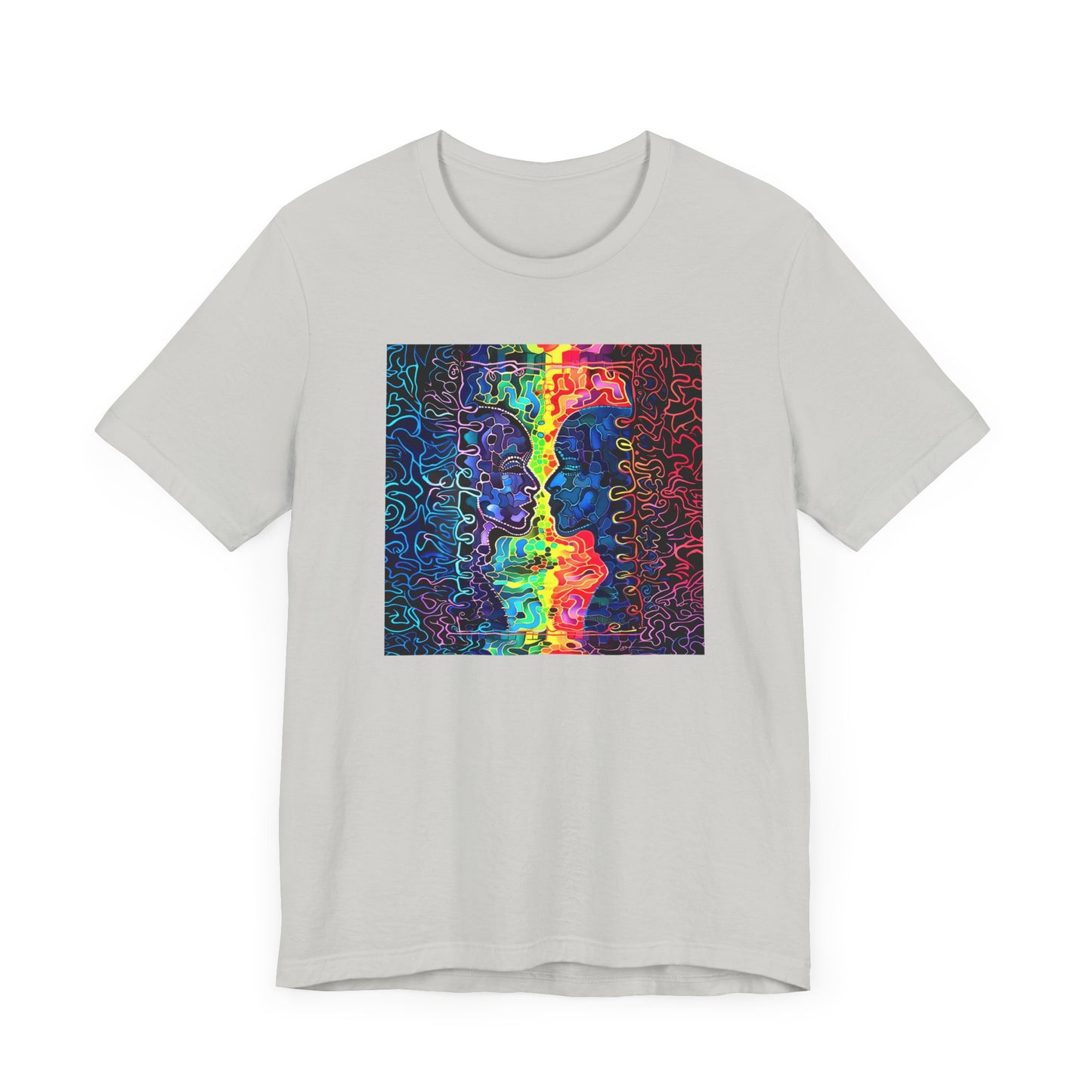 Rainbow puzzel man Unisex Jersey Short Sleeve Tee