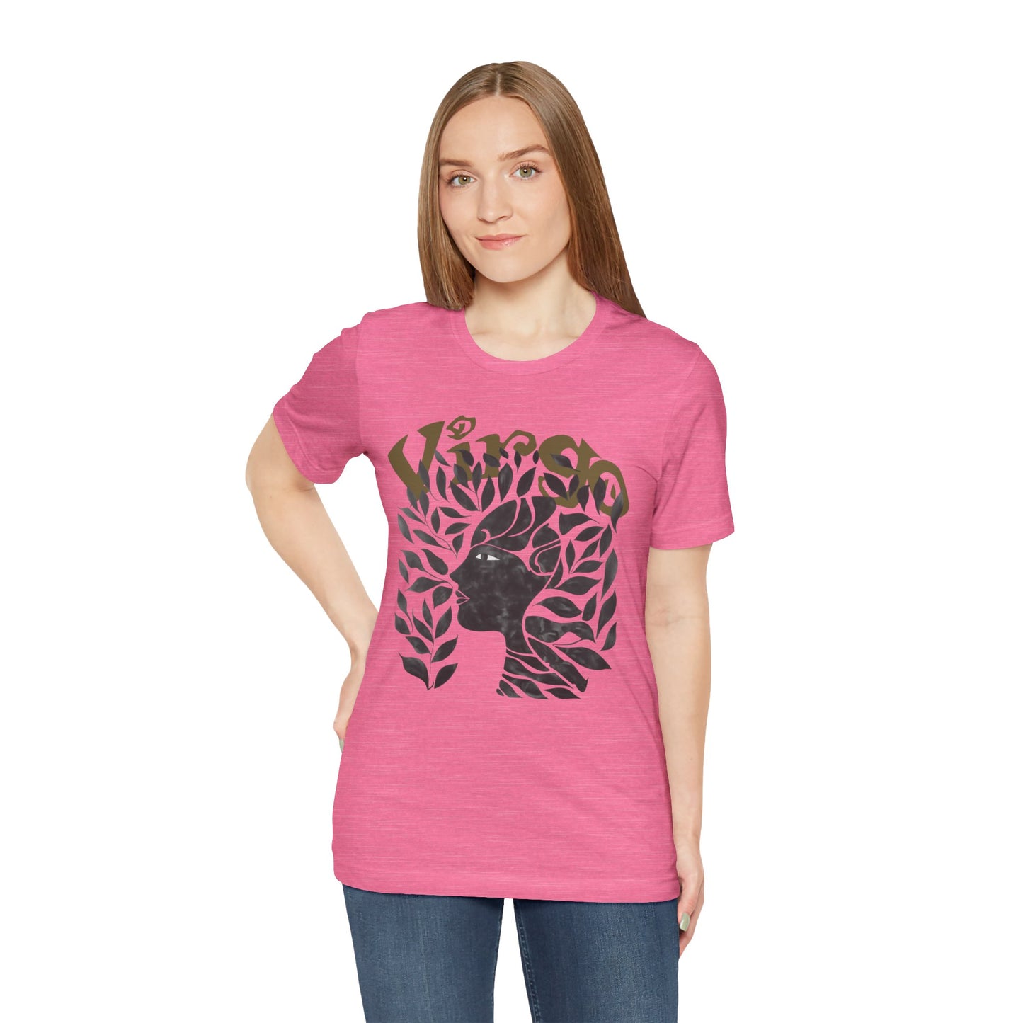 Virgo Black graphic Unisex Jersey Short Sleeve Tee