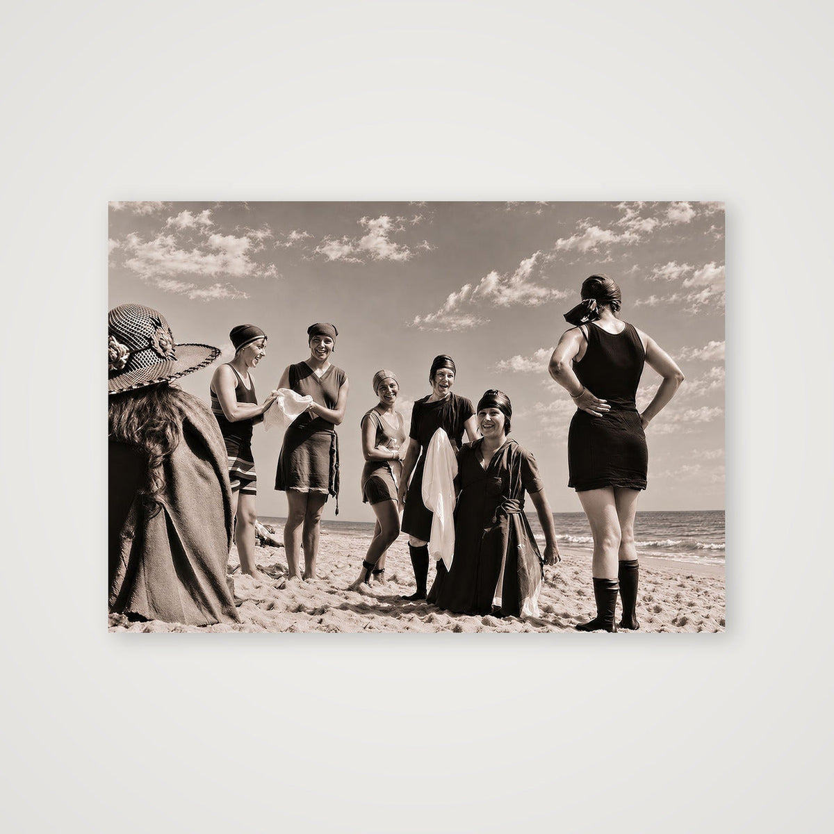 Sepia beach scene  — 100×70cm, 39×28" Print only