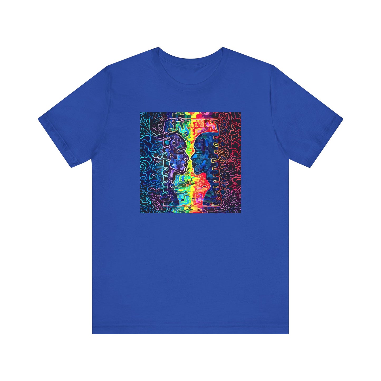 Rainbow puzzel man Unisex Jersey Short Sleeve Tee