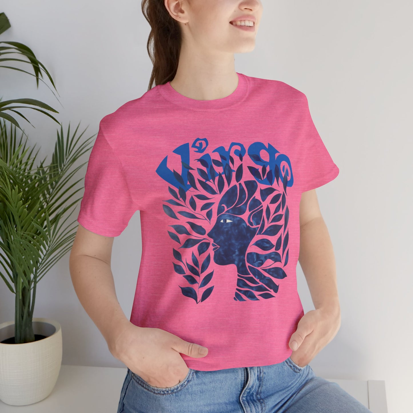 Virgo blue graphic Unisex Jersey Short Sleeve Tee