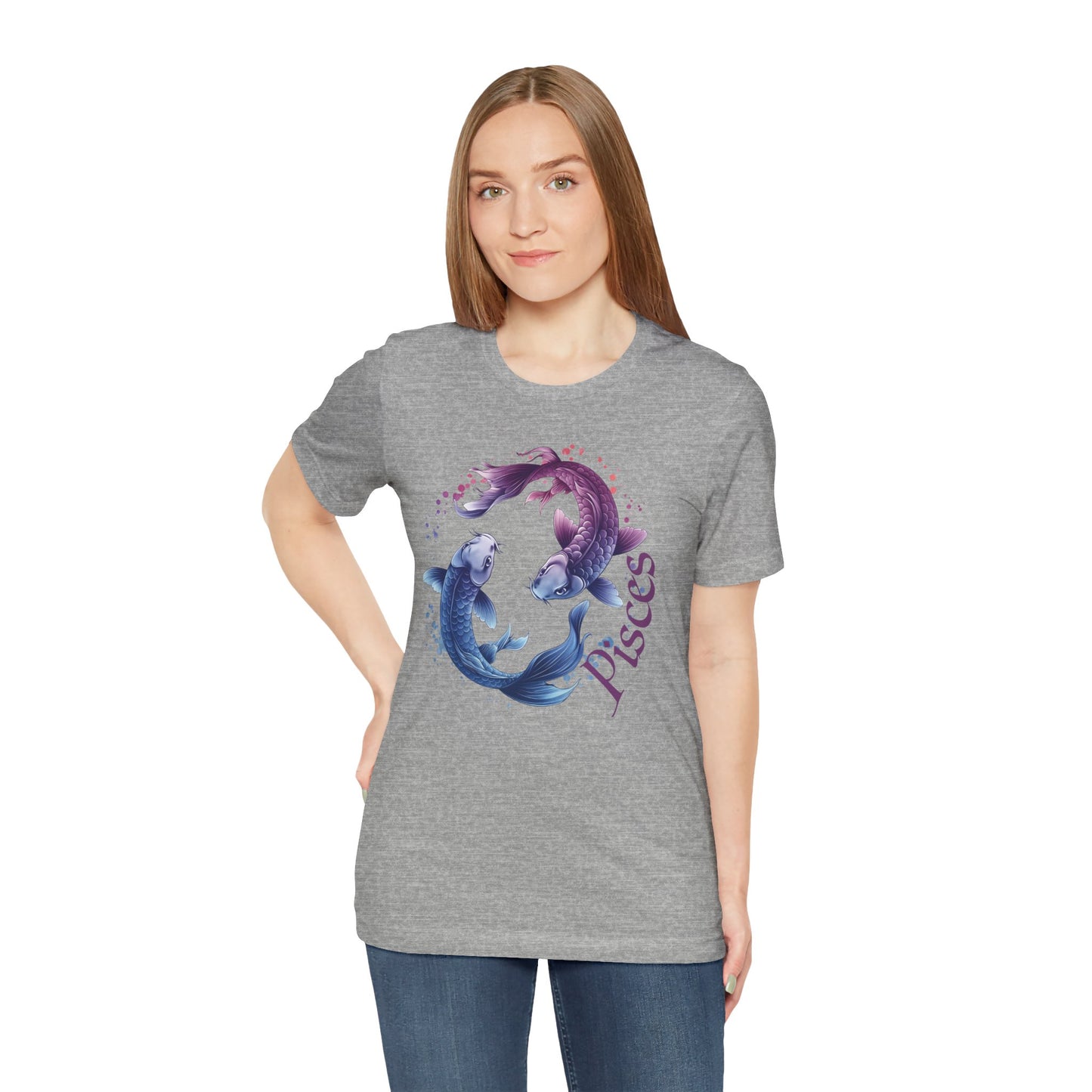 Pisces Artistic Zodiac Unisex Tee, Jersey Short Sleeve Tee, Your Perfect Everyday Favorite