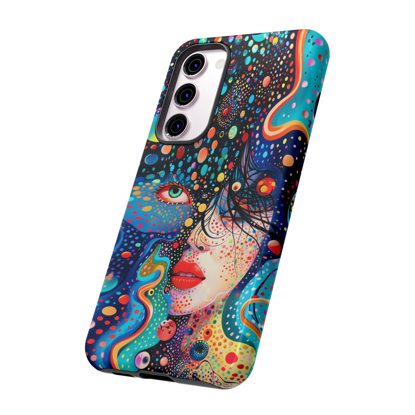 Phone Case, dream in color, Artistic design, Tough Case, Colorful whimsical flower design, iPhone 15, 14, 13, 12, 11, Samsung, Pixel