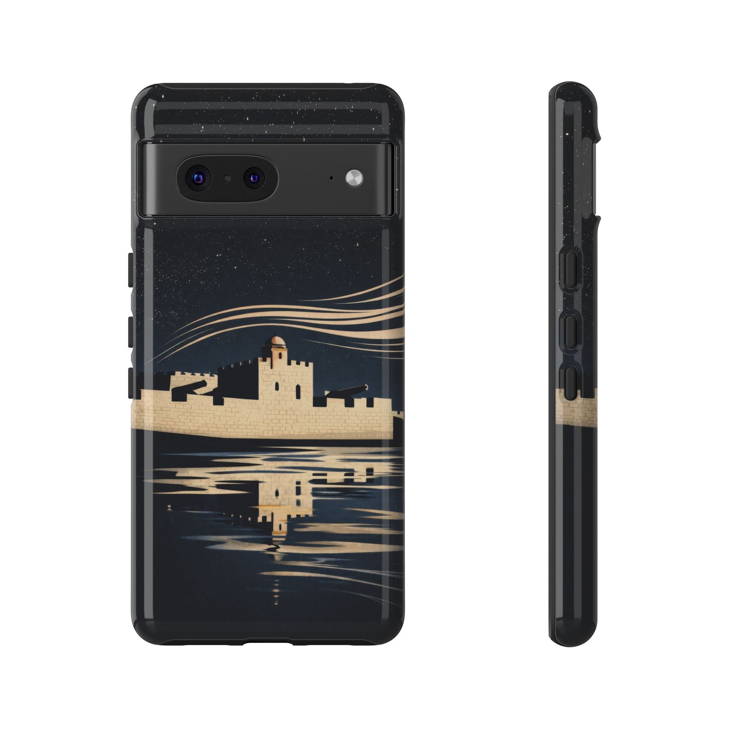 Essaouira Morocco Reflection Tough Phone Case — Night Sky in Essaouira Waterproof Design
