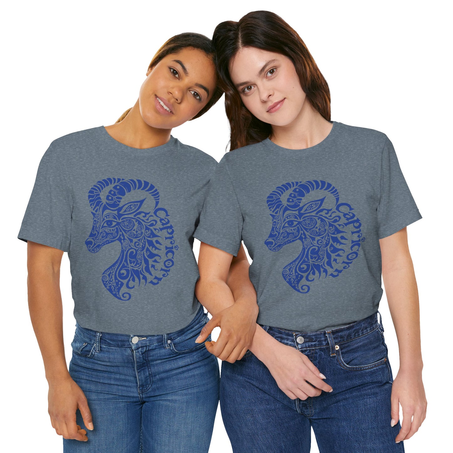 Capricorn blue graphic Unisex Jersey Short Sleeve Tee