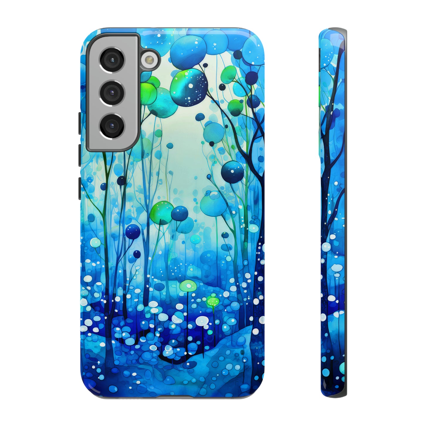Blue fantasy forest Tough Cases