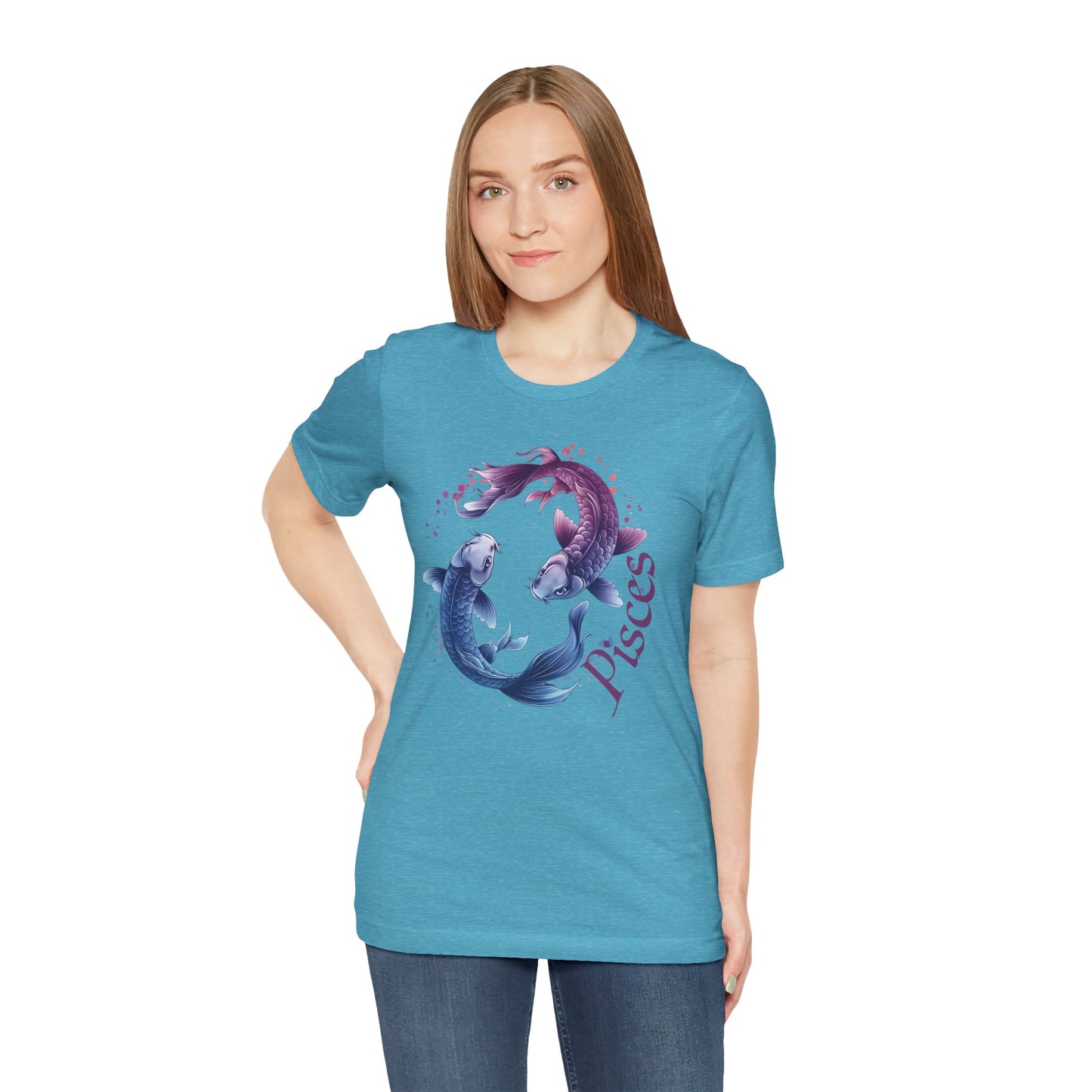 Pisces Artistic Zodiac Unisex Tee, Jersey Short Sleeve Tee, Your Perfect Everyday Favorite