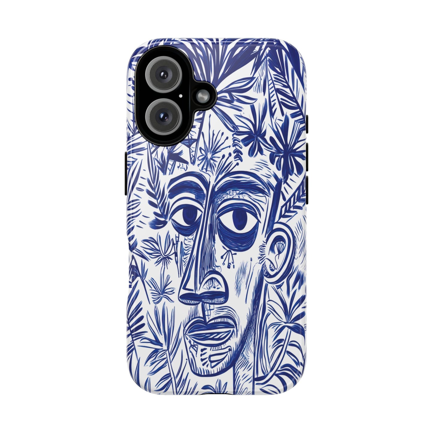 Phone Case - Abstract Nature with a Man's Face Design