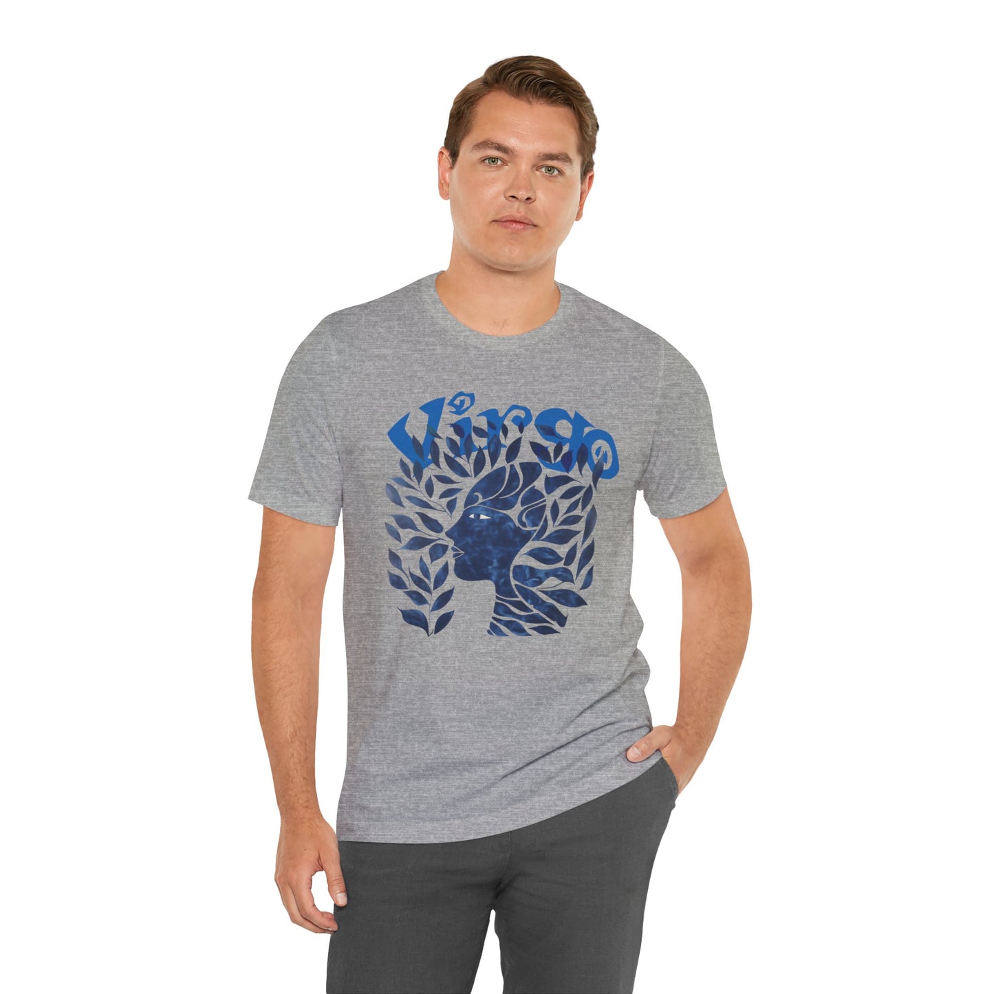 Virgo blue graphic Unisex Jersey Short Sleeve Tee