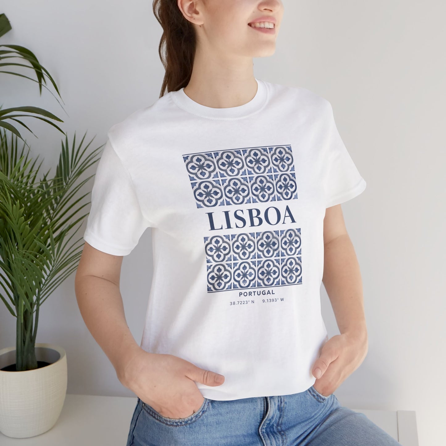 Lisboa Azulejo Tee — Portugal Tile Pattern Unisex T-Shirt