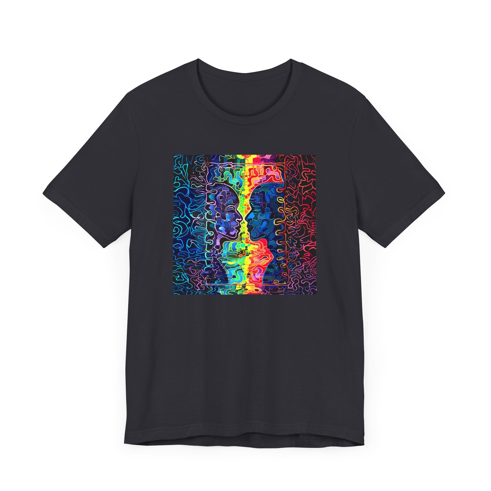 Rainbow puzzel man Unisex Jersey Short Sleeve Tee