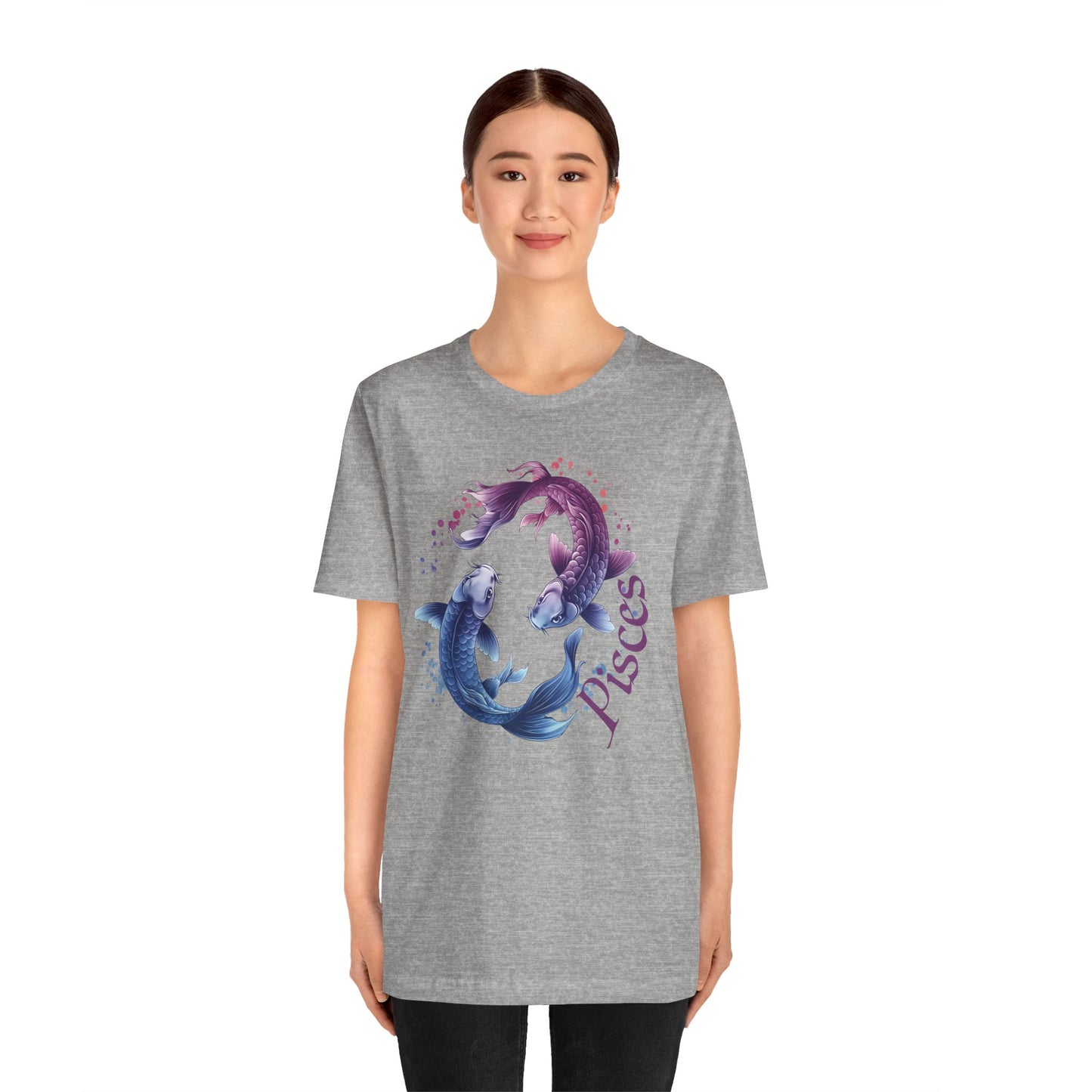 Pisces Artistic Zodiac Unisex Tee, Jersey Short Sleeve Tee, Your Perfect Everyday Favorite