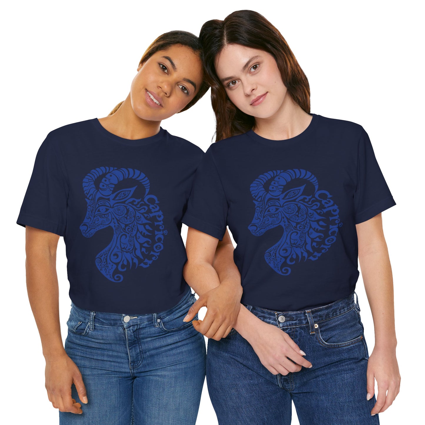 Capricorn blue graphic Unisex Jersey Short Sleeve Tee
