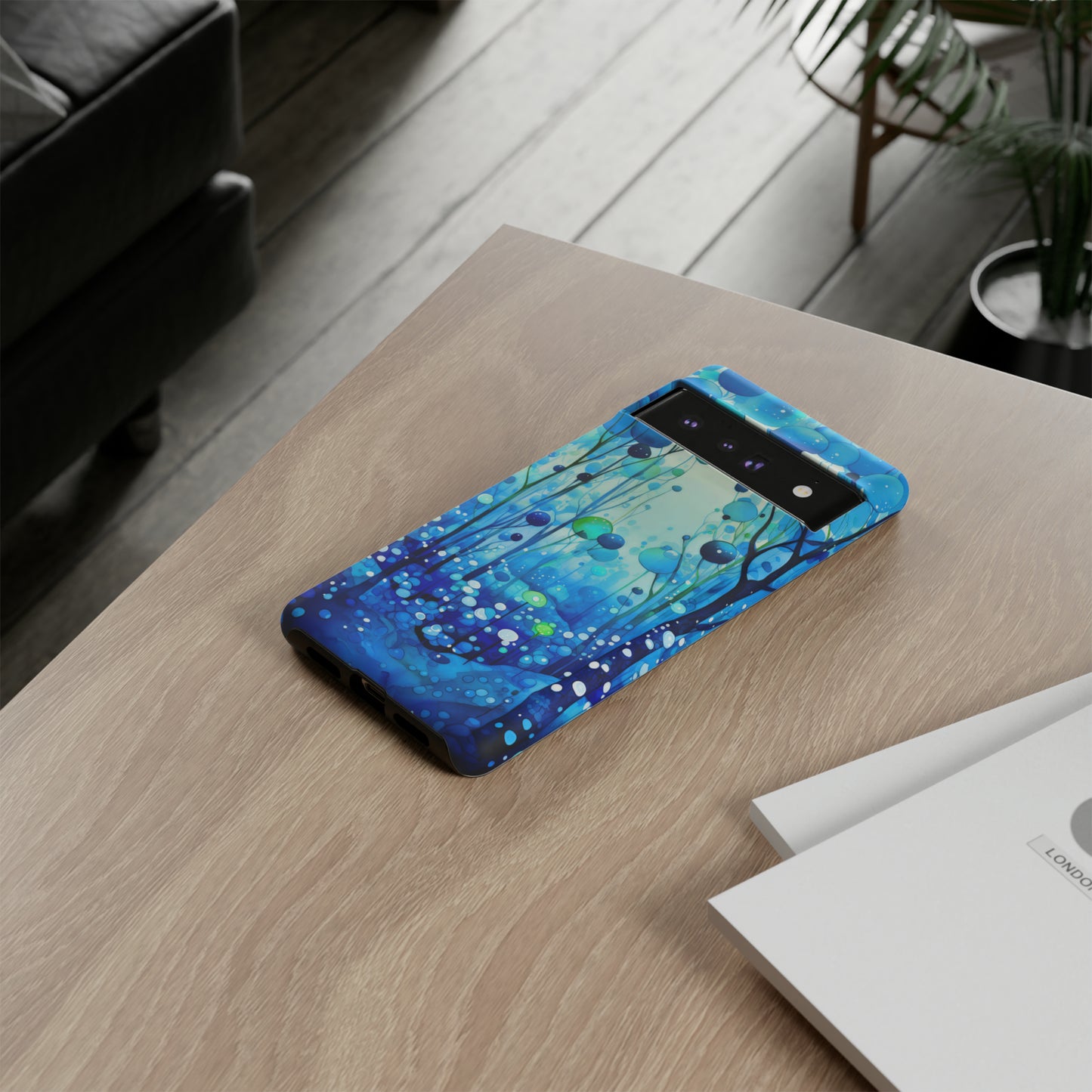 Blue fantasy forest Tough Cases