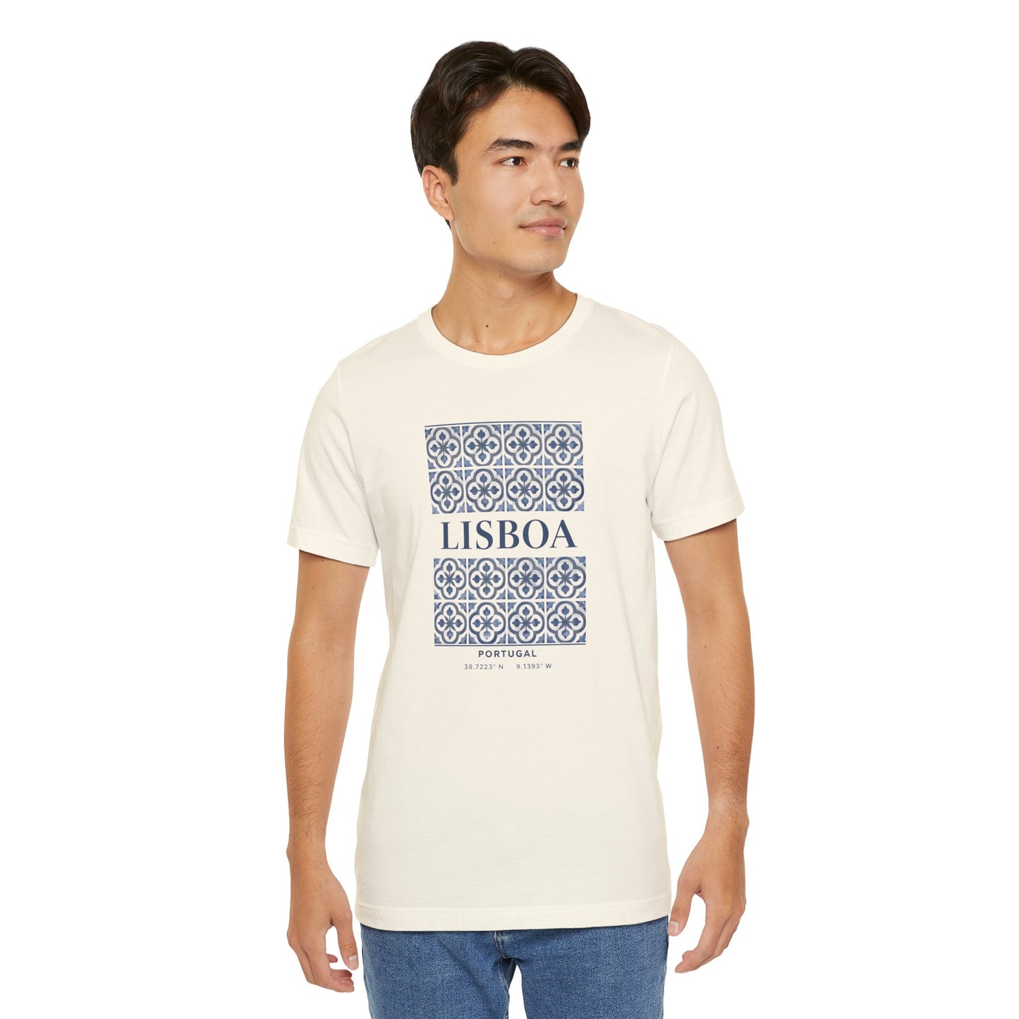 Lisboa Azulejo Tee — Portugal Tile Pattern Unisex T-Shirt