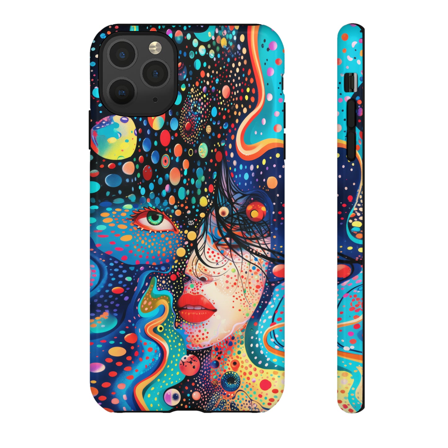 Phone Case, dream in color, Artistic design, Tough Case, Colorful whimsical flower design, iPhone 15, 14, 13, 12, 11, Samsung, Pixel