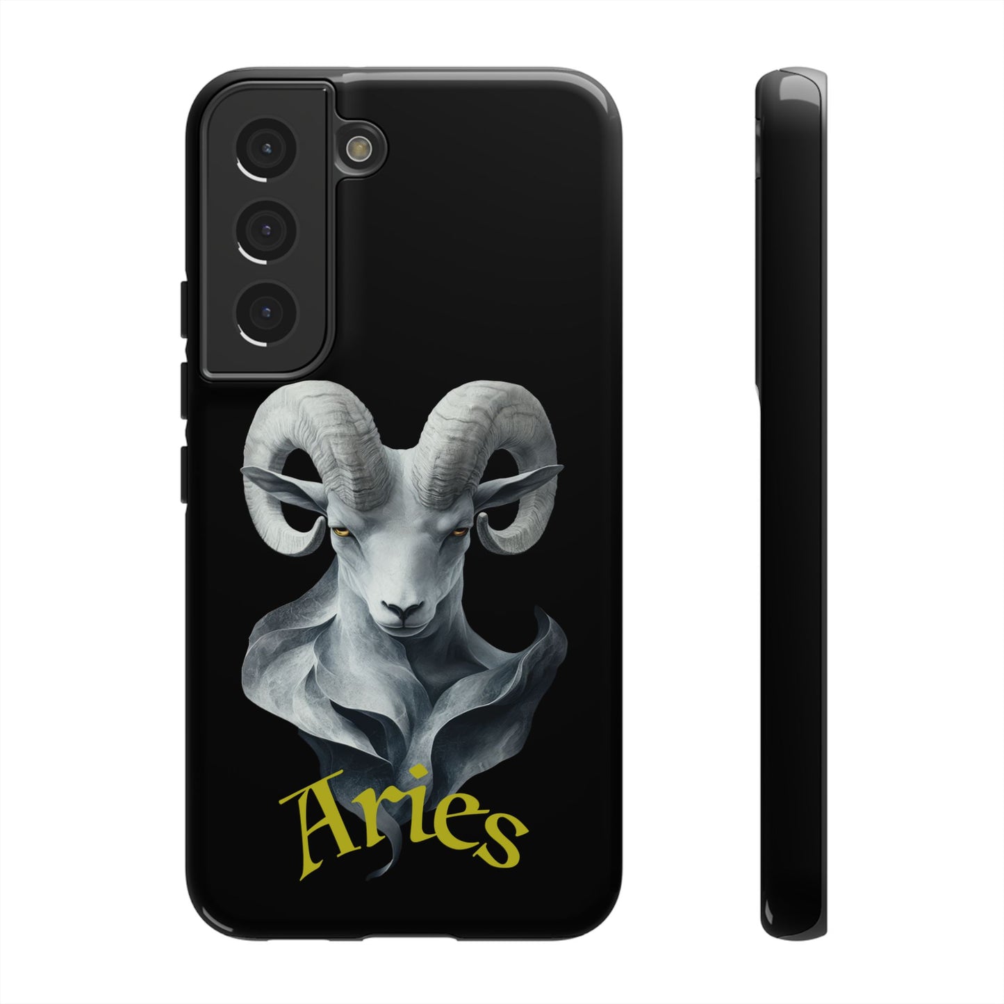Aries Tough Phone Cases, Artistic Zodiac Phone Cases, premium-quality cases for iPhone, Samsung Galaxy, and Google Pixel devices
