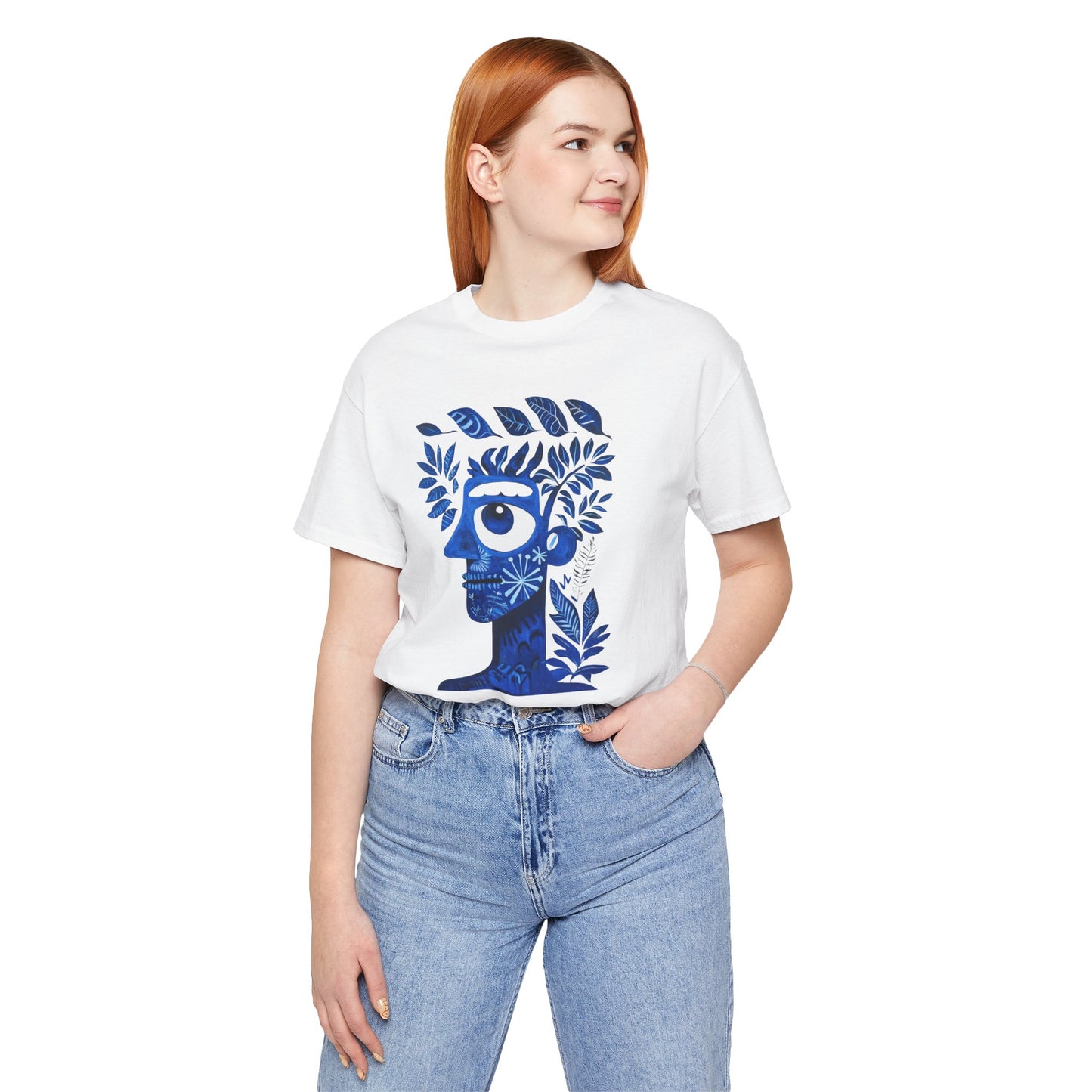 Botanical Face Graphic Tee | Nature Lover Shirt, Eco-Friendly Gift, Art-Inspired Apparel, Boho Style Wear, Casual Summer Top