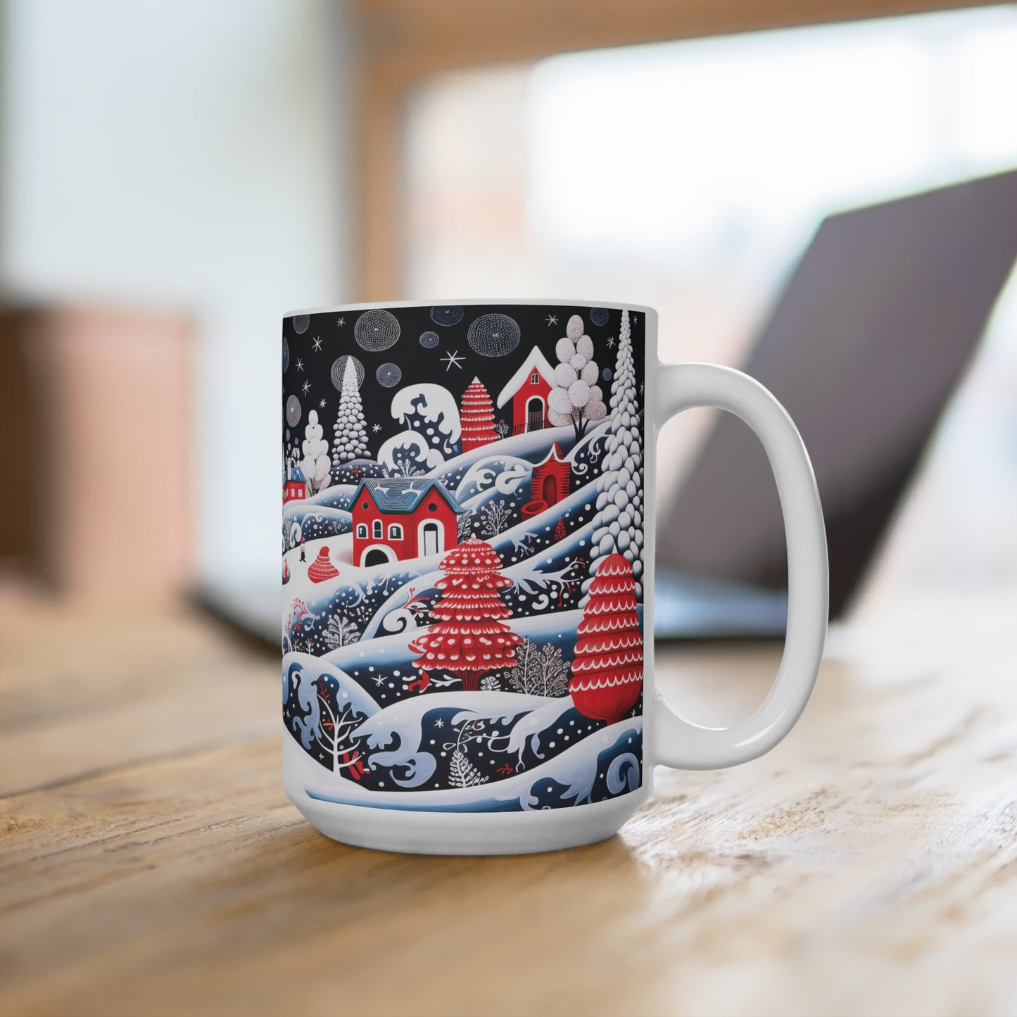 Mug 15oz With Christmas Town