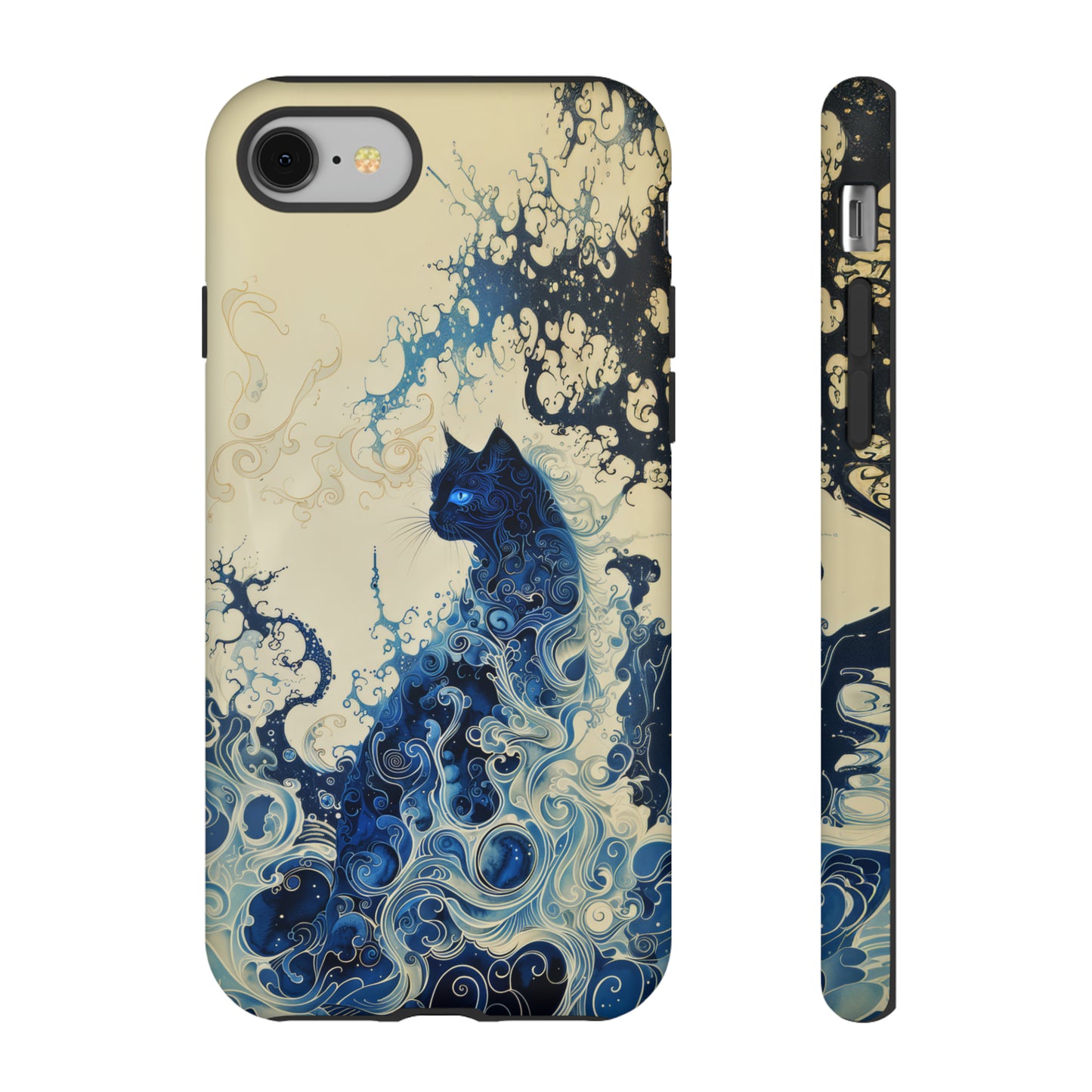 Black cat in smokeTough Cases