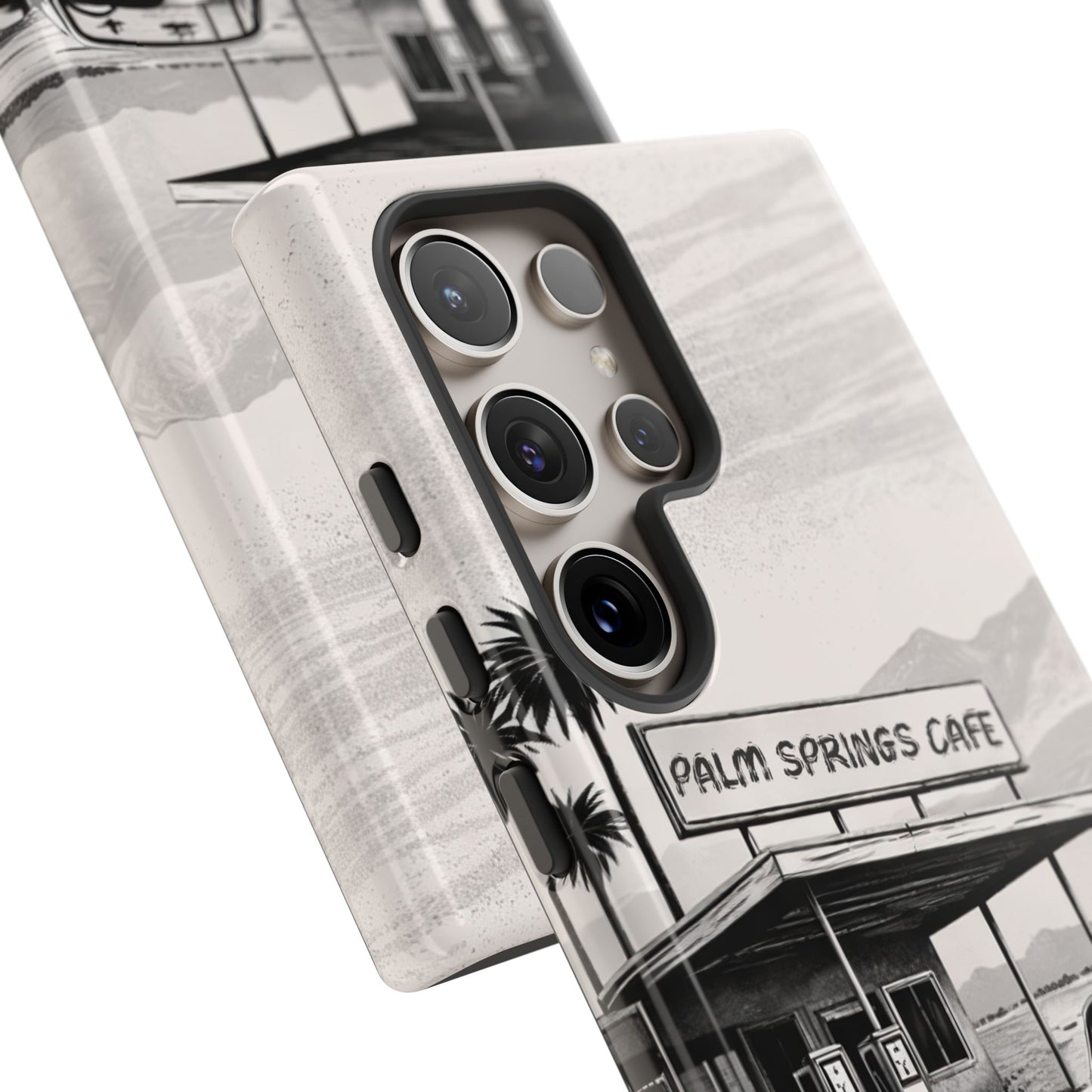 Vintage Palm Springs Cafe Phone Case – Retro Convertible Roadtrip Design