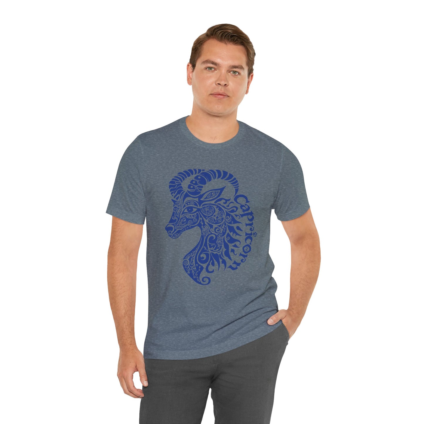 Capricorn blue graphic Unisex Jersey Short Sleeve Tee