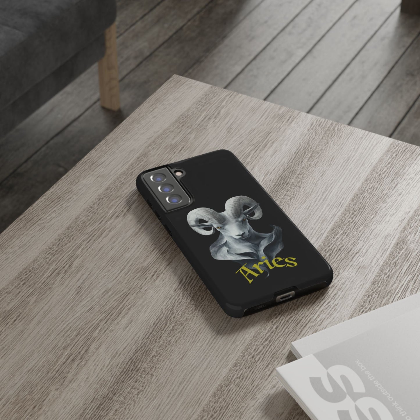 Aries Tough Phone Cases, Artistic Zodiac Phone Cases, premium-quality cases for iPhone, Samsung Galaxy, and Google Pixel devices